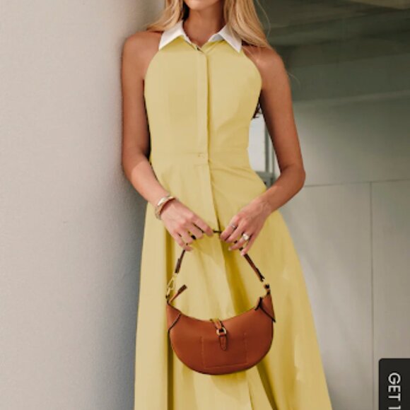 Commense Dresses & Skirts - Commense Button Sleeveless Collar Dress